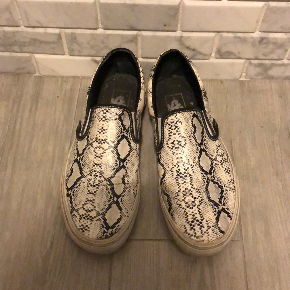 VANS Snakeskin Printed Slip On Sneakers